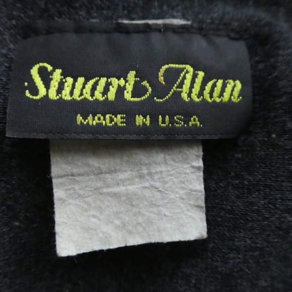 Vintage Stuart Alan USA Cardigan Diamond Plaid Argyle Red Gray Preppy XL - Picture 7 of 10